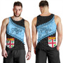 Fiji Tank Top Coconut Pattern And Coat Of Arms