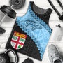 Fiji Tank Top Coconut Pattern And Coat Of Arms