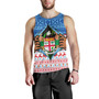 Fiji Tank Top Merry Christmas Born Fijian Masi Knitted Ugly Christmas Pattern