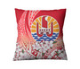 Tahiti Pillow Cover Polynesian Pattern Style White Flowers