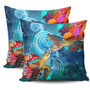 Hawaii Pillow Cover Turtle Kiss Ocean Galaxy