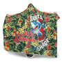 Hawaii Hooded Blanket Mele Kalikimaka Santa Shark Tropical Style