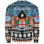 Fiji Sweatshirt Born Fijian Masi Traditional Pattern Pacific Tribal Art