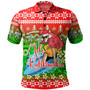 Hawaii Polo Shirt Santa Surfing Mele Kalikimaka Style