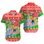 Hawaii Short Sleeve Shirt Santa Surfing Mele Kalikimaka Style