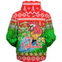 Hawaii Sherpa Hoodie Santa Surfing Mele Kalikimaka Style