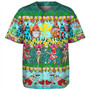 Hawaii Baseball Shirt Dabbing Santa Hula Dance Tropical Gnomes Aloha Mele Kalikimaka Christmas