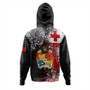 Tonga Hoodie Flag Brush Paint Style