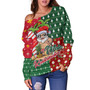 Hawaii Off Shoulder Sweatshirt Mele Kalikimaka Hawaii Christmas Patterns