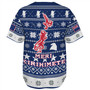 New Zealand Baseball Shirt Custom Meri Kirihimete Ugly Christmas Gnome Packing Out a Unicorn