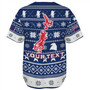 New Zealand Baseball Shirt Custom Meri Kirihimete Ugly Christmas Gnome Packing Out a Unicorn