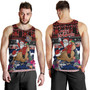 New Zealand Tank Top Santa Riding Kiwi Bird Meri Kirihimete Ugly Christmas Maori Patterns