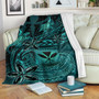 Hawaii Premium Blanket Kanaka Maoli Tropical Leaves Polynesian Pattern