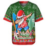 Hawaii Baseball Shirt Mele Kalikimaka Dabbing Santa Christmas Style