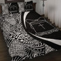 Tokelau Quilt Bed Set Lauhala White Circle Style