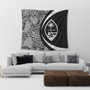 Guam Tapestry Lauhala White Circle Style