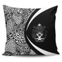 Solomon Islands Pillow Cover Lauhala White Circle Style