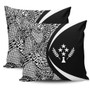 Kosrae Pillow Cover Lauhala White Circle Style