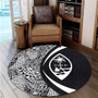 Guam Round Rug Lauhala White Circle Style