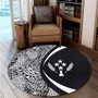 Kosrae Round Rug Lauhala White Circle Style