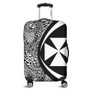 Wallis And Futuna Luggage Cover Lauhala White Circle Style