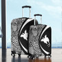 Papua New Guinea Luggage Cover Lauhala White Circle Style