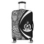 Vanuatu Luggage Cover Lauhala White Circle Style