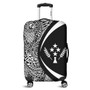 Kosrae Luggage Cover Lauhala White Circle Style