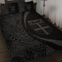 Fiji Quilt Bed Set Lauhala Gray Circle Style