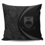 Kiribati Pillow Cover Lauhala Gray Circle Style