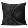Nauru Pillow Cover Lauhala Gray Circle Style