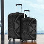 Wallis And Futuna Luggage Cover Lauhala Gray Circle Style