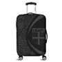Fiji Luggage Cover Lauhala Gray Circle Style