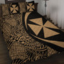 Wallis And Futuna Quilt Bed Set Lauhala Gold Circle Style