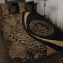 Palau Quilt Bed Set Lauhala Gold Circle Style