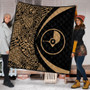 Yap State Premium Quilt Lauhala Gold Circle Style