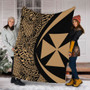 Wallis And Futuna Premium Blanket Lauhala Gold Circle Style