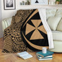 Wallis And Futuna Premium Blanket Lauhala Gold Circle Style