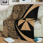 Wallis And Futuna Premium Blanket Lauhala Gold Circle Style