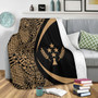 Kosrae Premium Blanket Lauhala Gold Circle Style