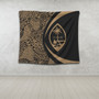 Guam Tapestry Lauhala Gold Circle Style