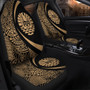 French Polynesia Car Seat Covers Lauhala Gold Circle Style