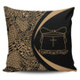 Tokelau Pillow Cover Lauhala Gold Circle Style