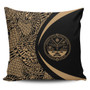 Marshall Islands Pillow Cover Lauhala Gold Circle Style