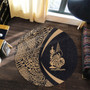 New Caledonia Round Rug Lauhala Gold Circle Style