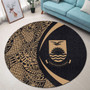 Kiribati Round Rug Lauhala Gold Circle Style