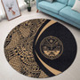 Marshall Islands Round Rug Lauhala Gold Circle Style