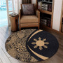 Philippines Filipinos Round Rug Lauhala Gold Circle Style