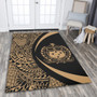 Samoa Area Rug Lauhala Gold Circle Style