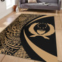 Pohnpei State Area Rug Lauhala Gold Circle Style